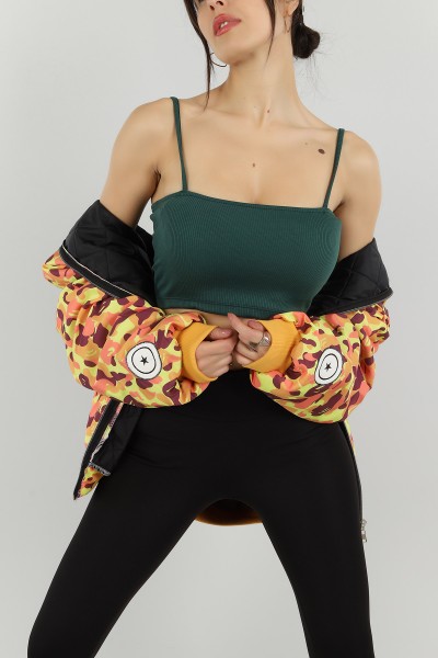 Yeşil Bayan Crop Atlet 147805