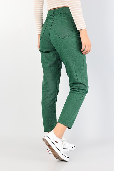 Yeşil Bayan Mom Kot Pantolon 84722