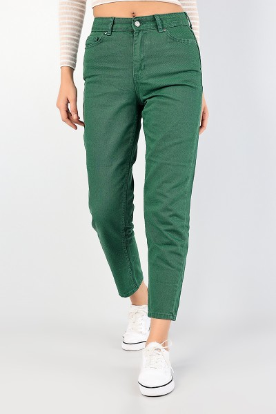 Yeşil Bayan Mom Kot Pantolon 84722