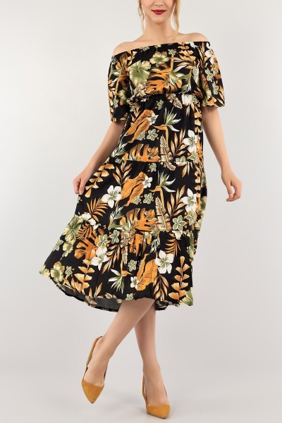yesil-beli-lastikli-dokuma-elbise-113971