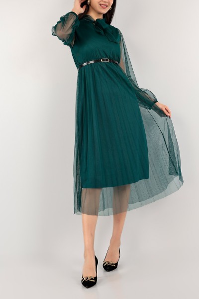 yesil-beli-lastikli-tul-elbise-112979