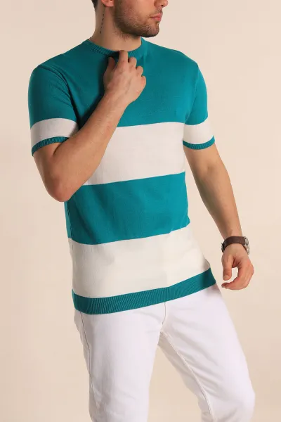 yesil-beyaz-genis-cizgili-slim-fit-erkek-triko-tisort-260933