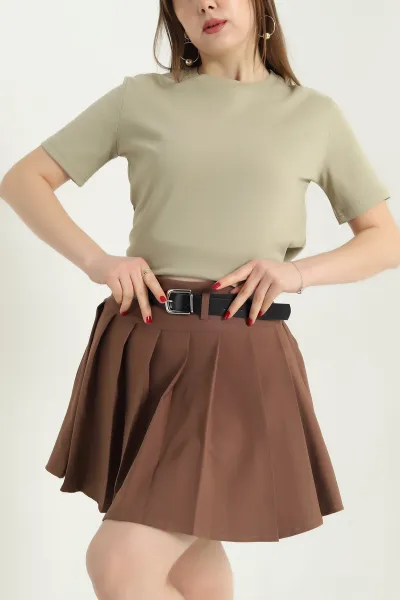 Yeşil Bisiklet Yaka Basic Tişört 338134