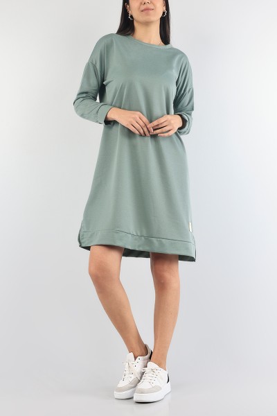Yeşil Bisiklet Yaka Elbise Tunik 89279