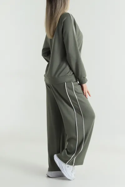 Yeşil Biyeli Reglan Kol Modal Kadın İkili Takım 488421