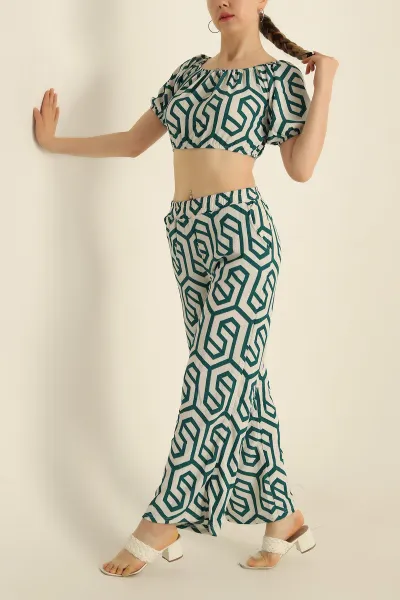 Yeşil Bluz Pantolon İkili Takım 254862