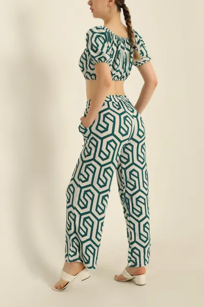 Yeşil Bluz Pantolon İkili Takım 254862