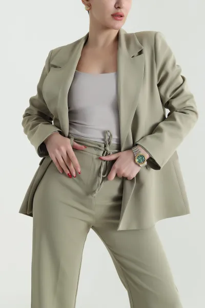 Yeşil Ceket Pantolon Kadın İkili Takım 438407