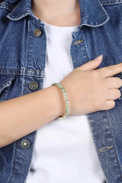 yesil-cicek-motifli-zirkon-tasli-vintage-kelepce-bilezik-384593