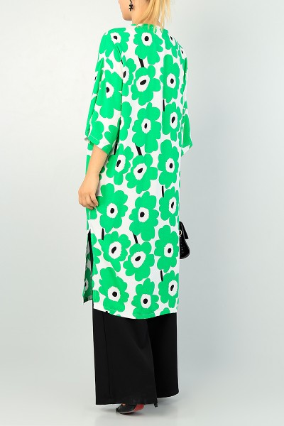 Yeşil Desenki Dokuma Viskon Kimono 69952