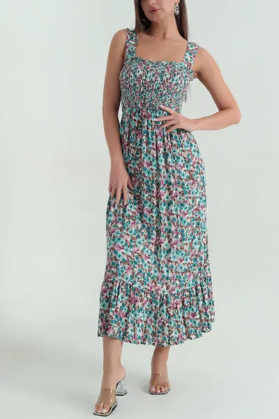 yesil-desenli-gipeli-dokuma-kadin-elbise-368243