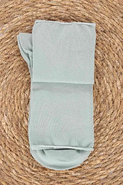 Yeşil Dört Mevsim Kadın Modal Lastiksiz Çorap (36-40) 477016