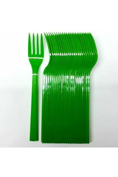 Yeşil Eco 25'li Plastik Çatal 301033