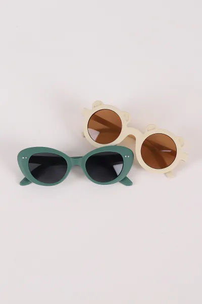 yesil-ekru-unisex-cocuk-kutulu-gunes-gozlugu-2li-firsat-seti-462406