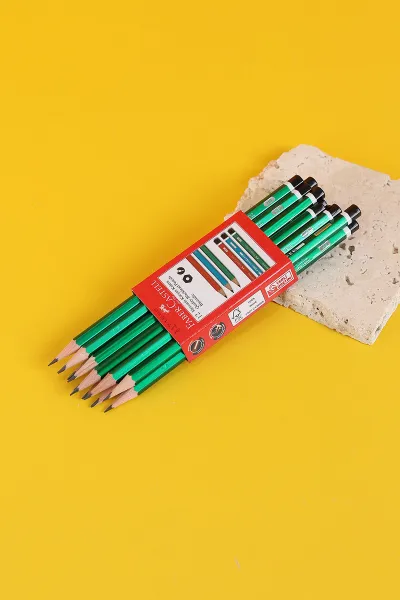 Yeşil Faber-Castell Köşeli Mercanlı Kurşun Kalem 12'Lİ 287572