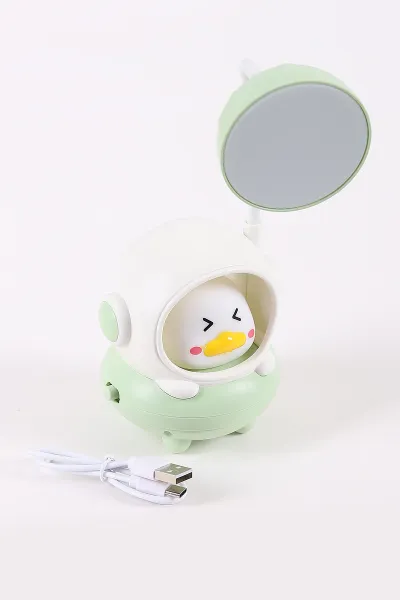 Yeşil Figürlü Şarj Edilebilir Masa Lambası - USB Şarjlı Çocuk Ders Lambası 443000