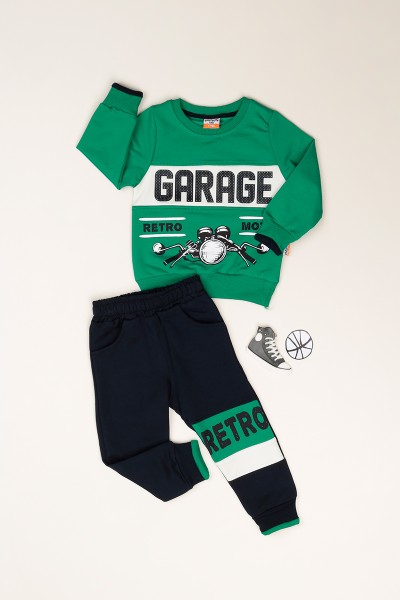 yesil-garage-baskili-erkek-cocuk-ikili-takim-81703