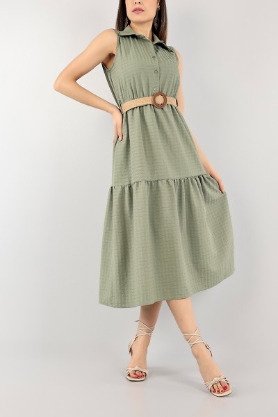 yesil-gofre-kumas-elbise-106581