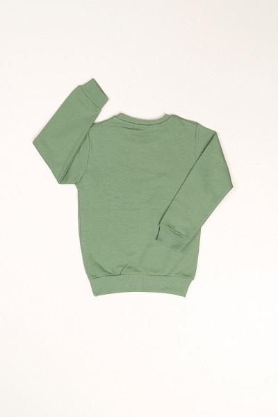 Yeşil İçi Şardonlu Dinazor Baskılı Erkek Çocuk Sweat 81015