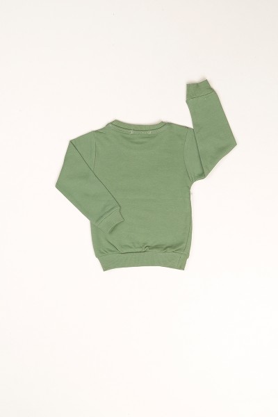 Yeşil İçi Şardonlu Free Baskılı Erkek Çocuk  Sweat 80966