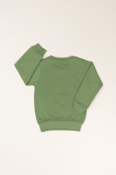 Yeşil İçi Şardonlu Long Baskılı Erkek Çocuk Sweat 81169