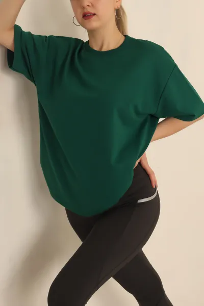 Yeşil İki İp Bayan Tişört 237382
