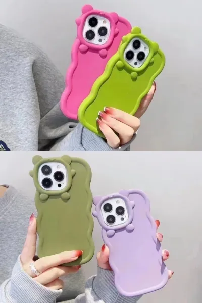 Yeşil iPhone 14 Pro Uyumlu Micky Mouse Serisi Yumuşak Slikon Telefon Kılıfı 344118