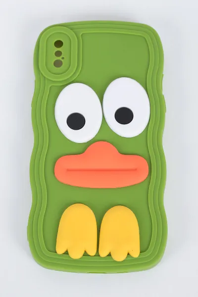 yesil-iphone-xs-uyumlu-daffy-serisi-yumusak-silikon-telefon-kilifi-391262