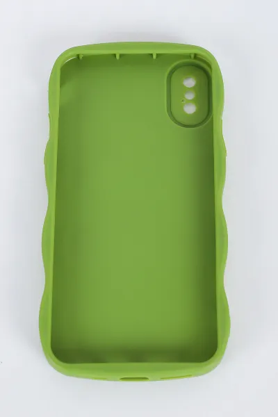 Yeşil iPhone XS Uyumlu Daffy Serisi Yumuşak Silikon Telefon Kılıfı 391262