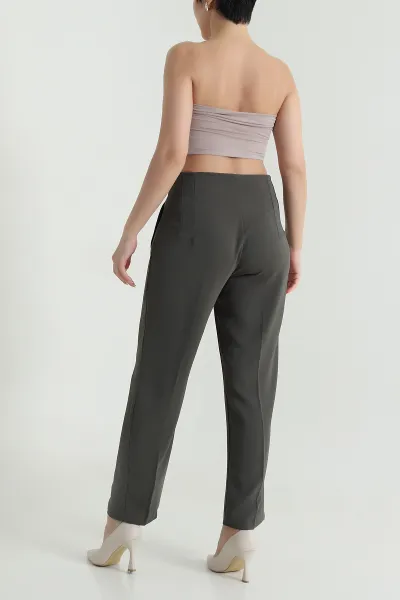 Yeşil İthal Crep Kadın Pantolon 470227
