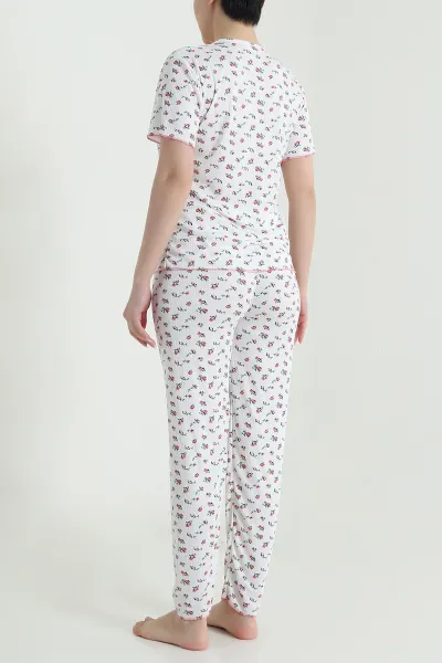 Yeşil Kaşkorse Kadın Pijama Takımı 460462