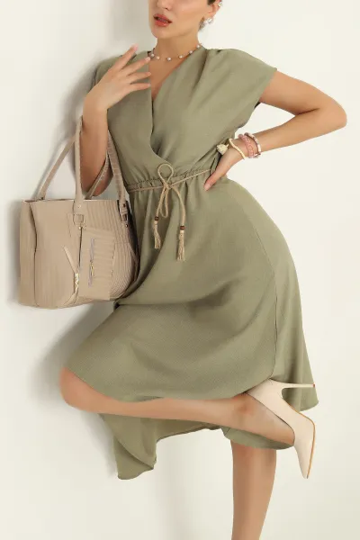 yesil-keten-kruvaze-kemerli-elbise-289813