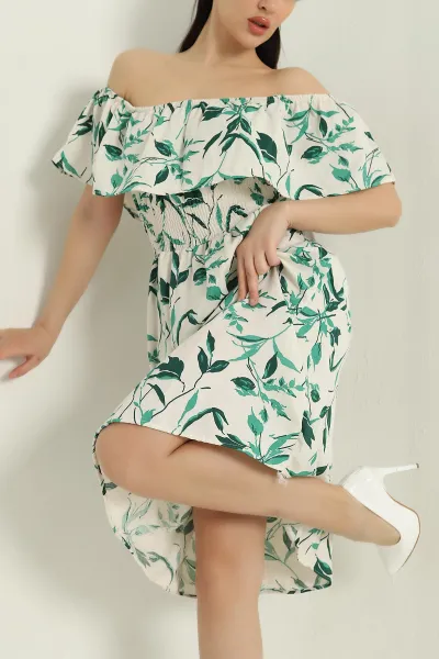 yesil-keten-madonna-yaka-kadin-elbise-356326