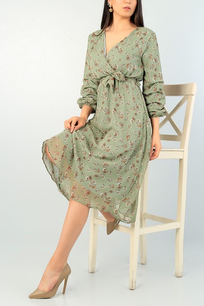 yesil-kolu-buzgulu-sifon-elbise-69078