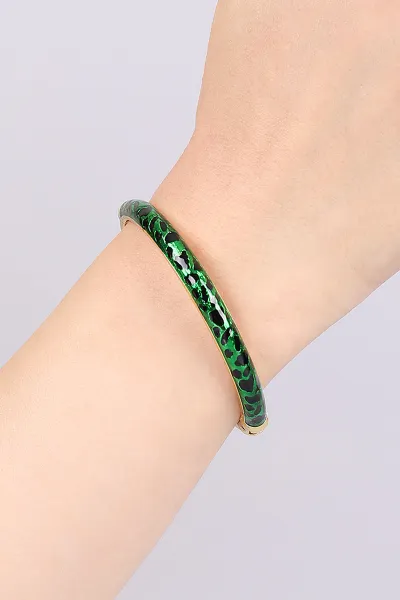Yeşil Leopar Model  Kelepçe Bilezik 469114