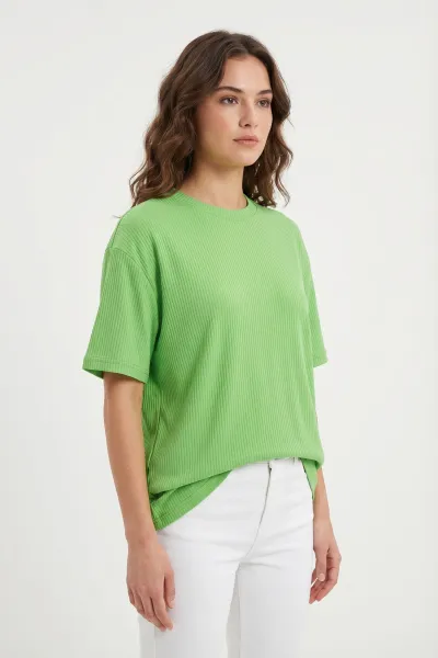 yesil-likrali-bisiklet-yaka-kadin-bluz-449254