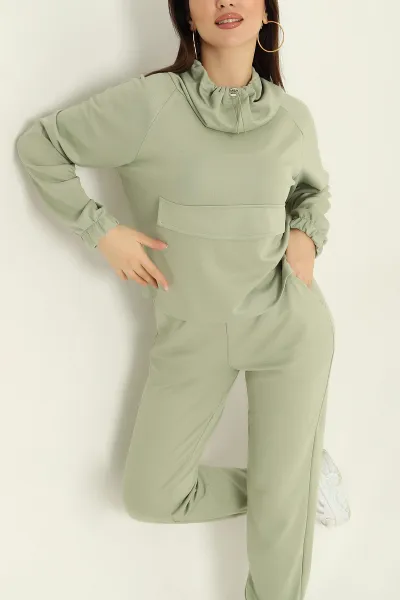 Yeşil Modal Kumaş Bayan İkili Takım 331187
