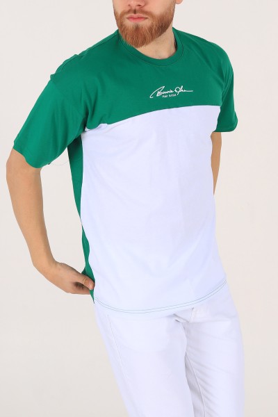 Yeşil Oversize Baskılı Erkek Tişört 171989