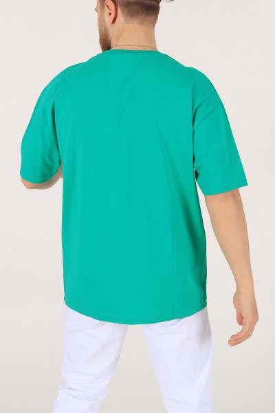 Yeşil Oversize Erkek Tişört 170991
