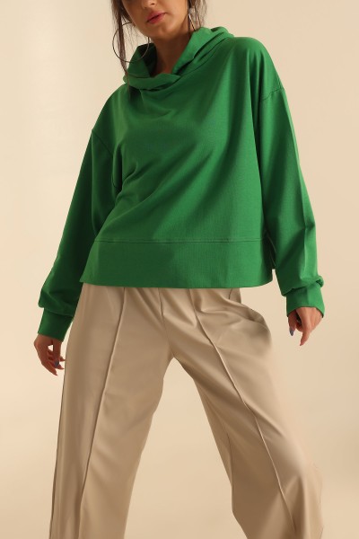 Yeşil Oversize Sweat 204090