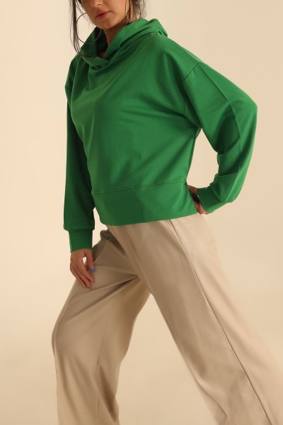 Yeşil Oversize Sweat 204090