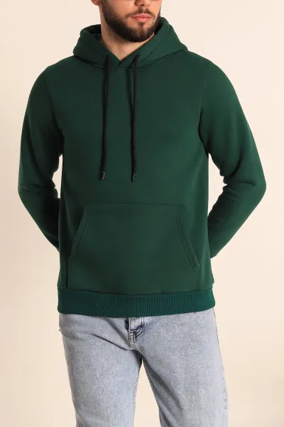yesil-oversize-uc-ip-sardonlu-basic-kapusonlu-erkek-sweatshirt-226973