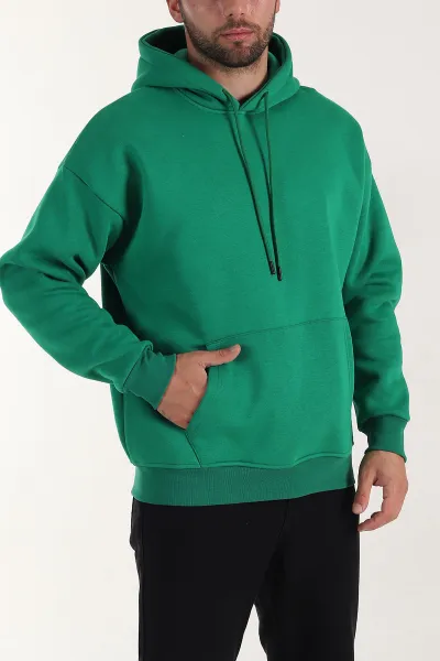 yesil-oversize-uc-ip-sardonlu-erkek-basic-kapusonlu-sweatshirt-398906
