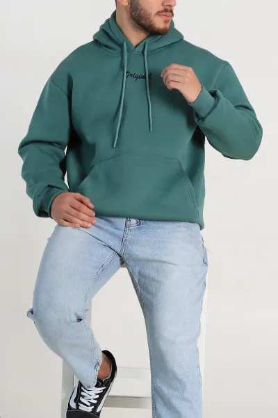 yesil-oversize-uc-ip-sardonlu-yazi-detayli-kapusonlu-erkek-sweatshirt-310964
