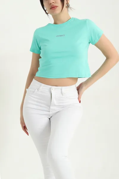 Yeşil Oysho Süprem Crop 340885