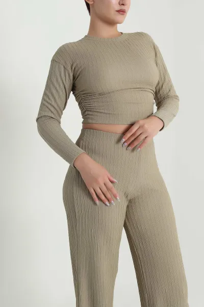 Yeşil Pantolon Bluz İrem Kadın İkili Takım 482919