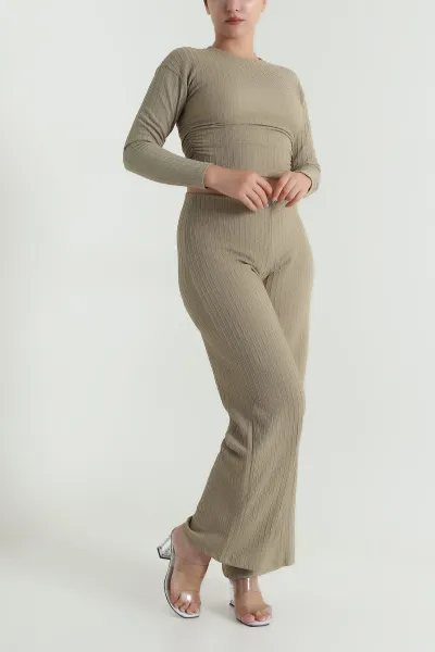 Yeşil Pantolon Bluz İrem Kadın İkili Takım 482919