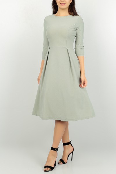 yesil-pileli-tasarim-cepli-elbise-74301