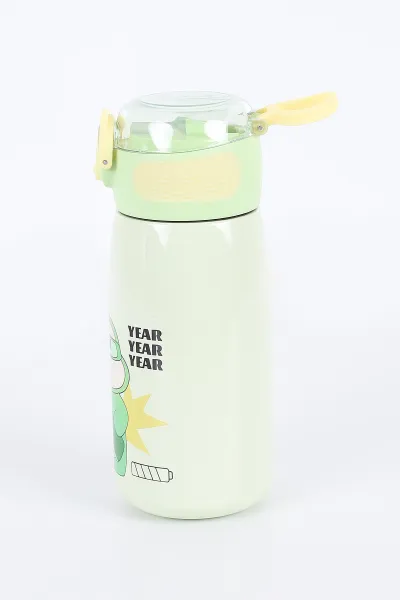 Yeşil Pipetli Çelik Termos-Matara 470 Ml 393140