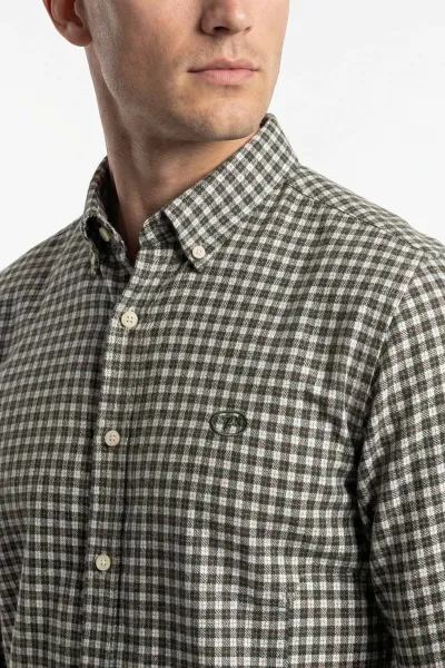 Yeşil Relaxed Fit Ekose Desen Erkek Gömlek 435791